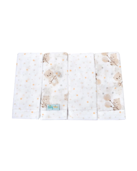 Pano de boca 4 unidades pacote Baby Nice Neutro