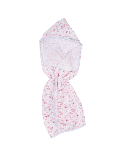 Toalhão soft estampado duas camadas Baby Nice Menina