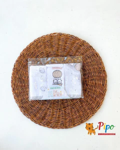 Imagem do Kit Enxoval para Bebê Neutro 17 Peças – Linha Cia do Nenem Estampado Minasrey | Bege