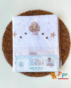 Kit Enxoval para Bebê Menina 17 Peças – Linha Cia do Nenem Estampado Minasrey | Rosa
