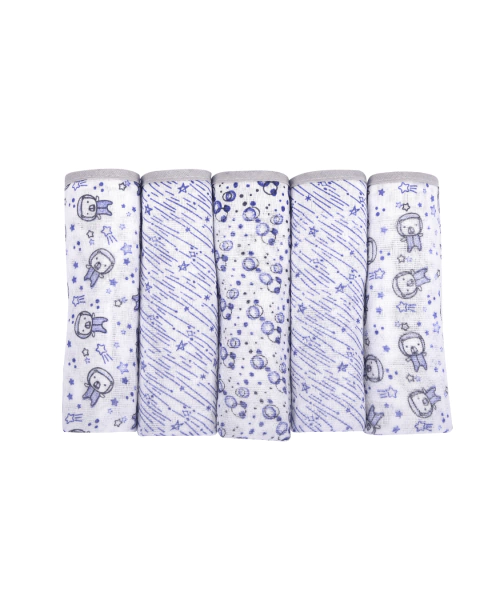 Fralda estampada com bainha 5 unidade pacote Composé Menino