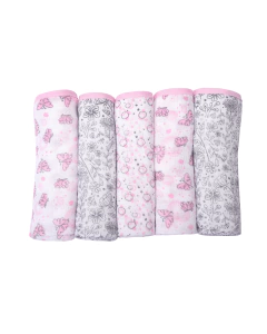 Fralda estampada com bainha 5 unidade pacote Composé Menina