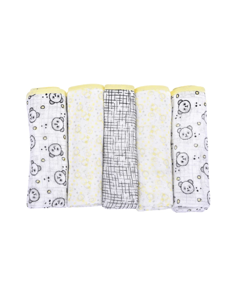 Fralda estampada com bainha 5 unidade pacote Composé Neutro