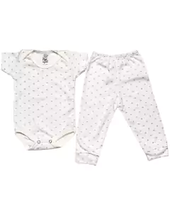 Conjunto body estampado manga curta tecido canelado menina - loja online