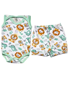 Conjunto body estampado regata tecido canelado menino na internet