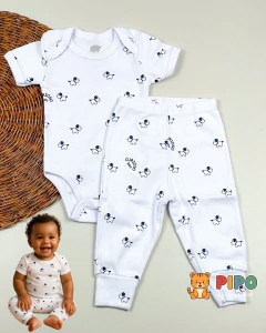 Kit 6 peças trio de conjunto menino body manga curta e calça - loja online