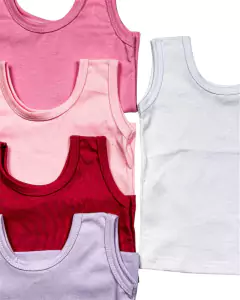 Kit regata de malha varias cores 100% algodão fio 24 c-5 unidades menina - comprar online