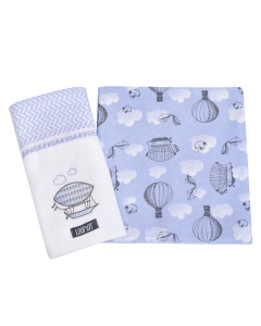 Cueiro manta com 2 unidades pacote Loupiot Menino