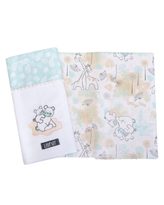 Cueiro manta com 2 unidades pacote Loupiot Neutro