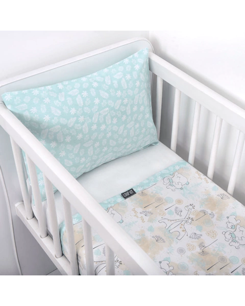 Jogo de mini berço estampado com 3 peças Loupiot Neutro