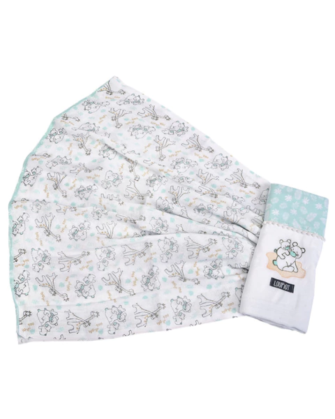 Toalha fralda com 2 unidades Loupiot Neutro