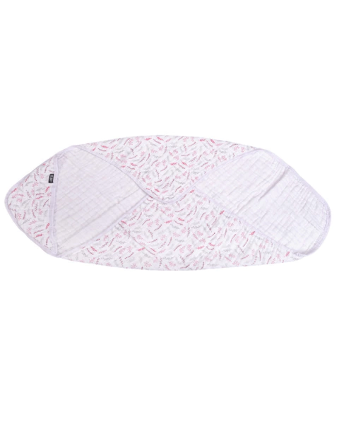 Toalha de banho soft com capuz e tecido de fralda Loupiot Menina