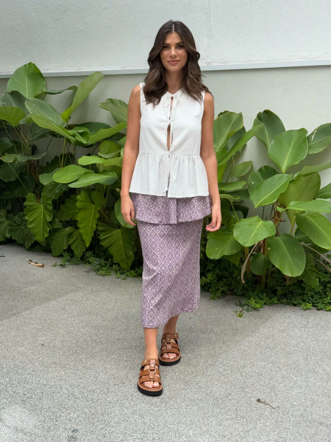 Saia Nicole Jacquard - comprar online