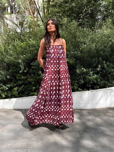 Vestido Martina - Étnico Marsala - comprar online