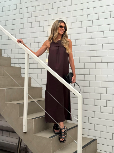 Vestido Maíra - Marrom - comprar online