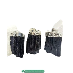 Dije Turmalina negra con baño plata - comprar online