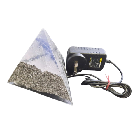 PIRAMIDE TETRAEDRICA CON LUZ LED RGB 220v