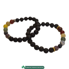 PULSERA PIEDRA VOLCANICA 7 CHAKRAS