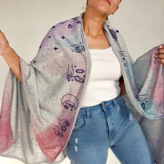 Ruana de lanilla - diseño holistico - en internet