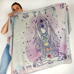 Ruana de lanilla - diseño holistico -