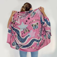 Ruana de lanilla - diseño holistico - - Malikh