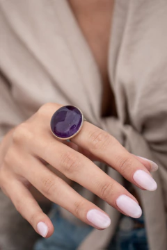 ANILLO HINDÚ PIEDRA REDONDA - AMS