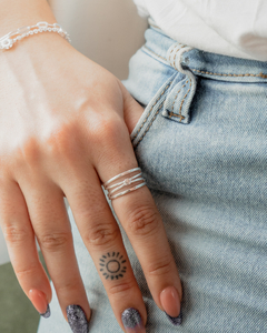 ANILLO PLATA LINEAS