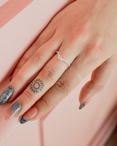 ANILLO PLATA MEDIO SIN FIN