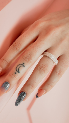 Imagen de ANILLO PLATA CUADRADO CON ZIRCONES