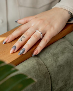 ANILLO PLATA CON OJITOS Y CUBIC - tienda online