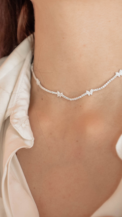 COLLAR PLATA MARIPOSAS DE ZIRCONES en internet