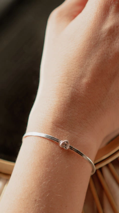 PULSERA PLANA CORAZON - AMS