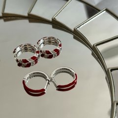 ARGOLLA ROJAS CON CUBIC - comprar online