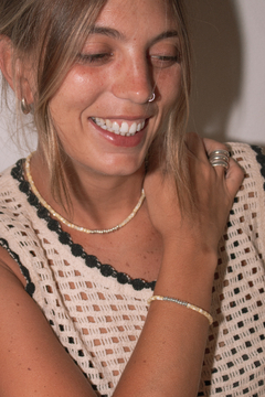 COLLAR NACAR DE COLORES Y PLATA - tienda online