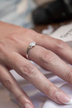 ANILLO PLATA CORAZON MUCROPAVE MINI - comprar online