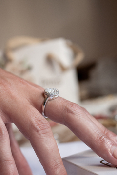 ANILLO PLATA MICROPAVE REDONDO - tienda online