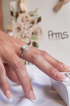 ANILLO PLATA MICROPAVE REDONDO