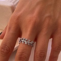 ANILLO PLATA HOJITAS - tienda online