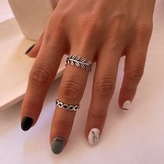 ANILLO PLATA HOJITAS en internet