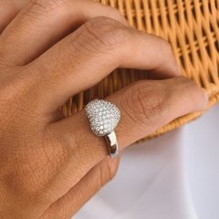 ANILLO PLATA CORAZÓN MICROPAVE en internet