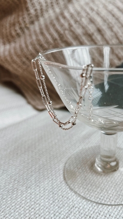 PULSERA PLATA DOBLE - comprar online