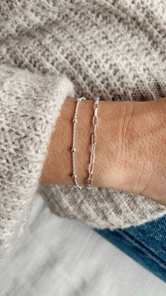 PULSERA PLATA DOBLE