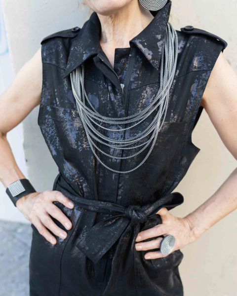 Collar Cierres Metales - comprar online