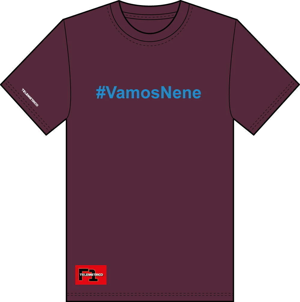REMERA "#VAMOSNENE" BORDÓ