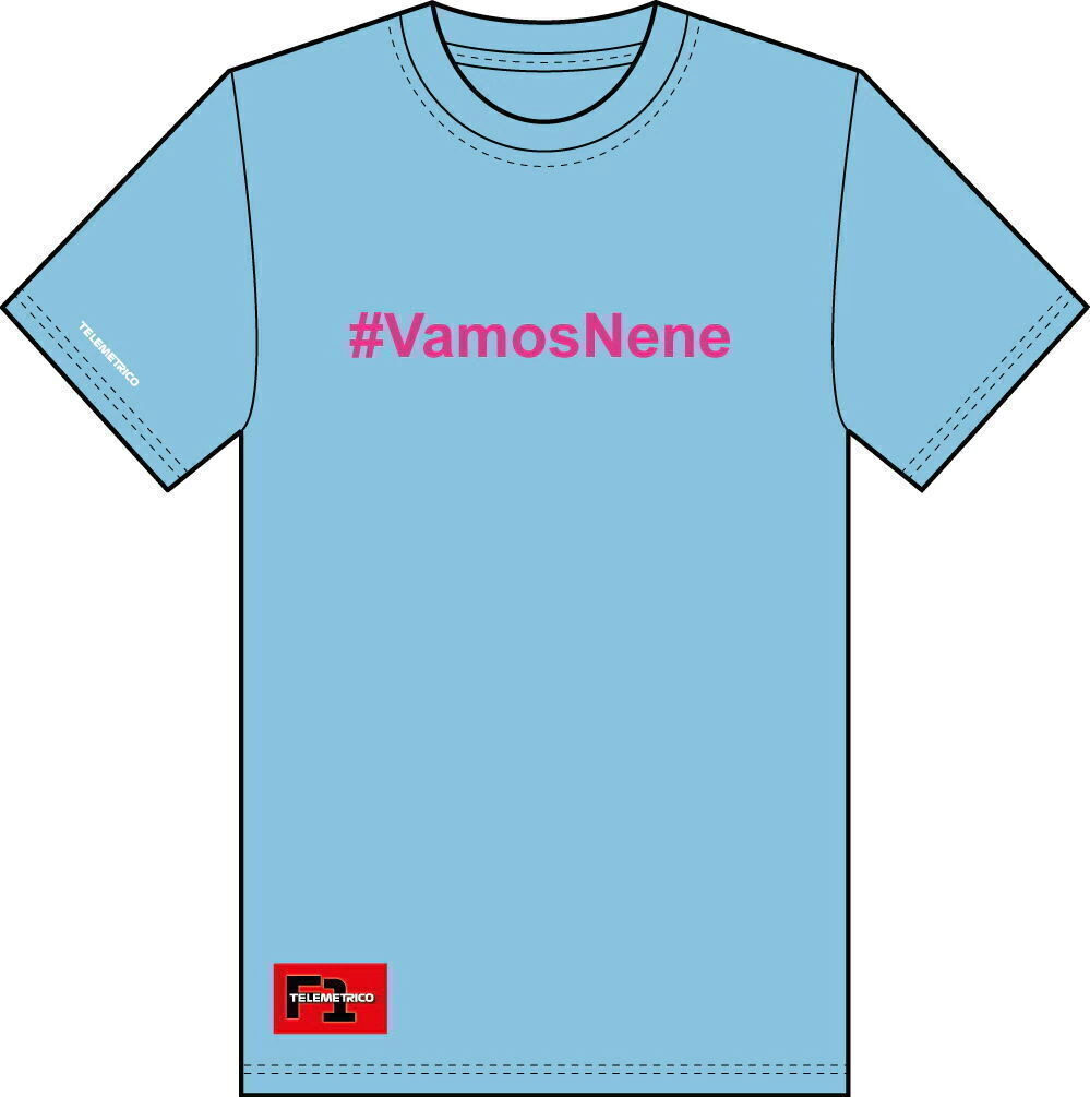 REMERA "#VAMOSNENE" CELESTE