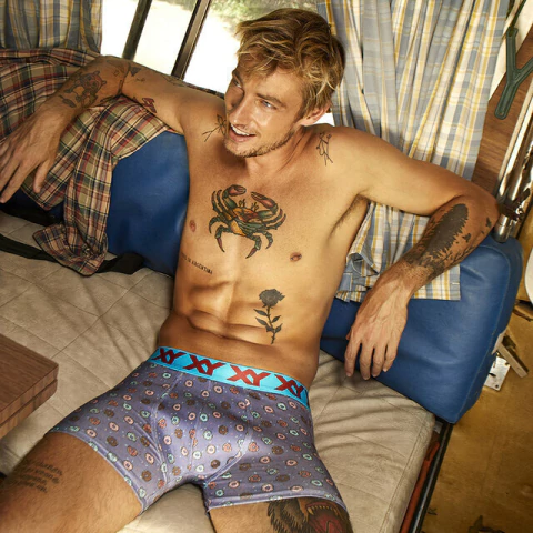 BOXER ALGODÓN/LYCRA ESTAMPADO -DONUTS TALLE S-XXL (1360C XY)