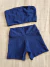 Conjunto fitness top faixa e shorts MARINHO - comprar online