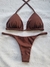 BIQUINI SEMIFIO REGULÁVEL INTENSE MARROM - Menina Salgada Biquinis - Moda praia feminina