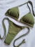 BIQUINI SEMIFIO LACINHO VERDE MILITAR - Menina Salgada Biquinis - Moda praia feminina