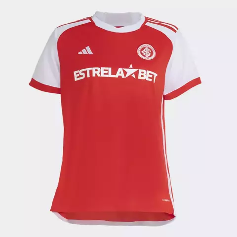 Camisa Adidas Feminina Internacional I 2023 - Babylook Vermelha